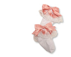 Baby Girls Bow Ankle Socks with Lace Detail (Multiple Colours)