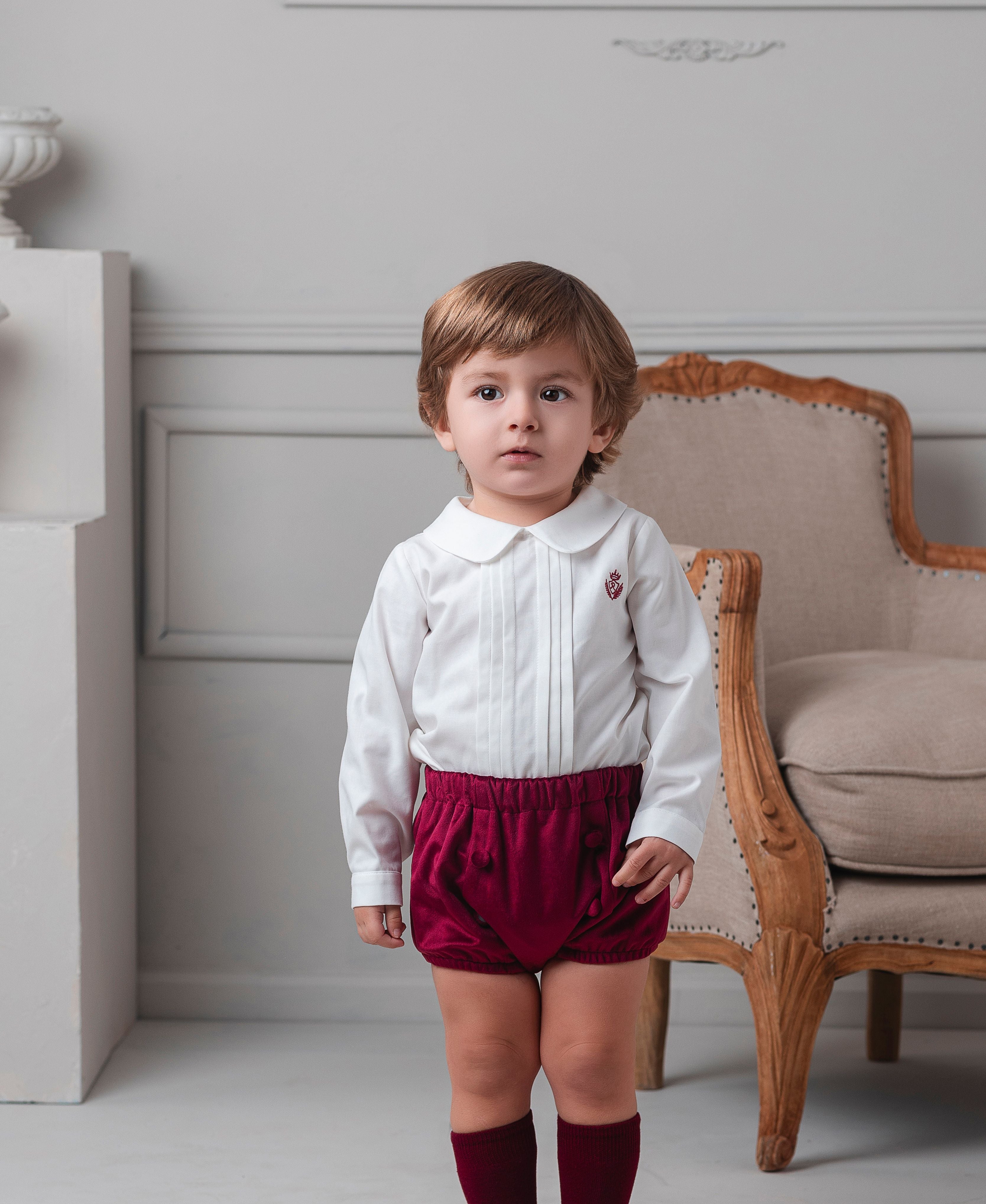 AW25 Rochy Baby Boys Burgundy Jam Pant & Shirt Set 26764