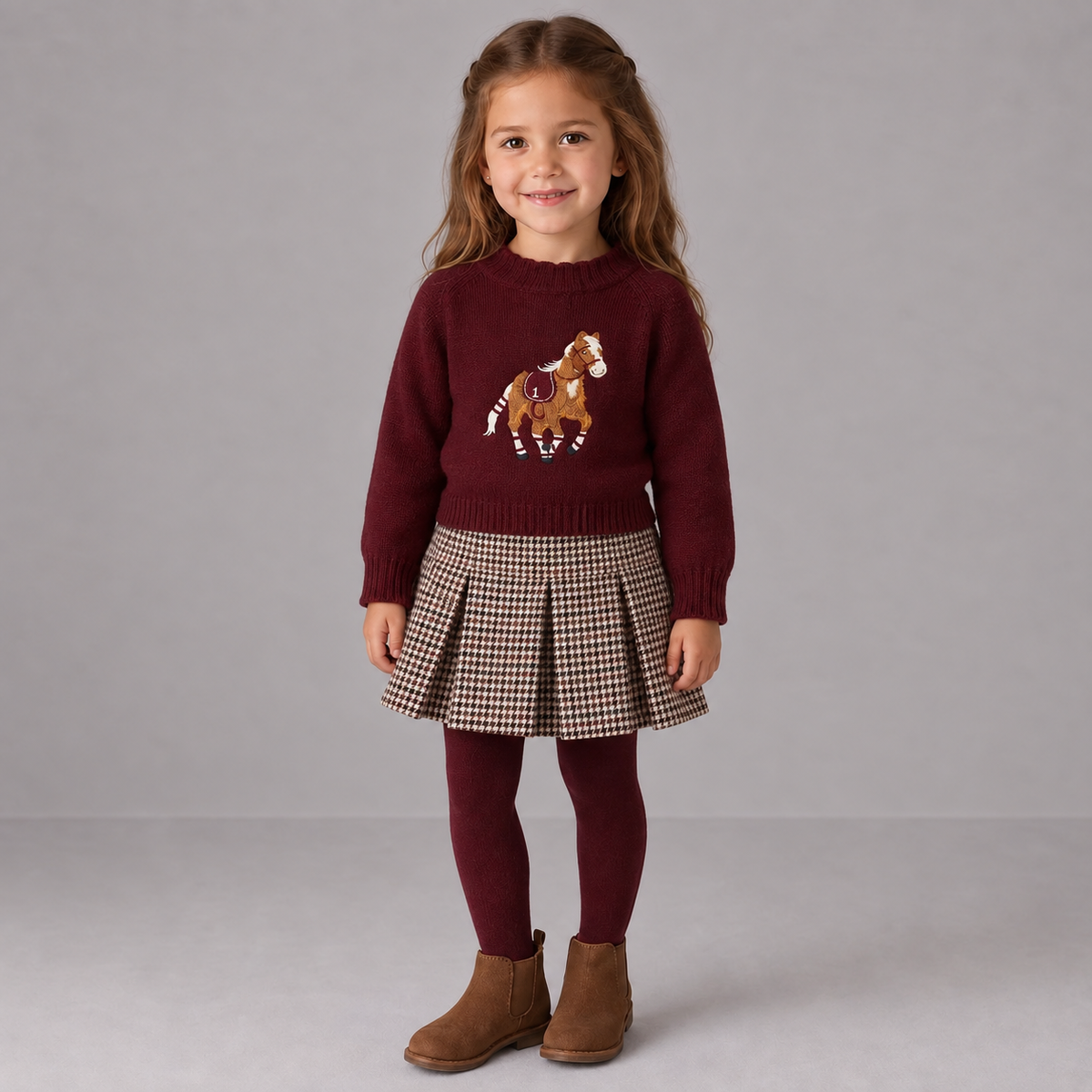 Pre Order AW26 Deolinda Balmoral Knit Top and Skirt Set