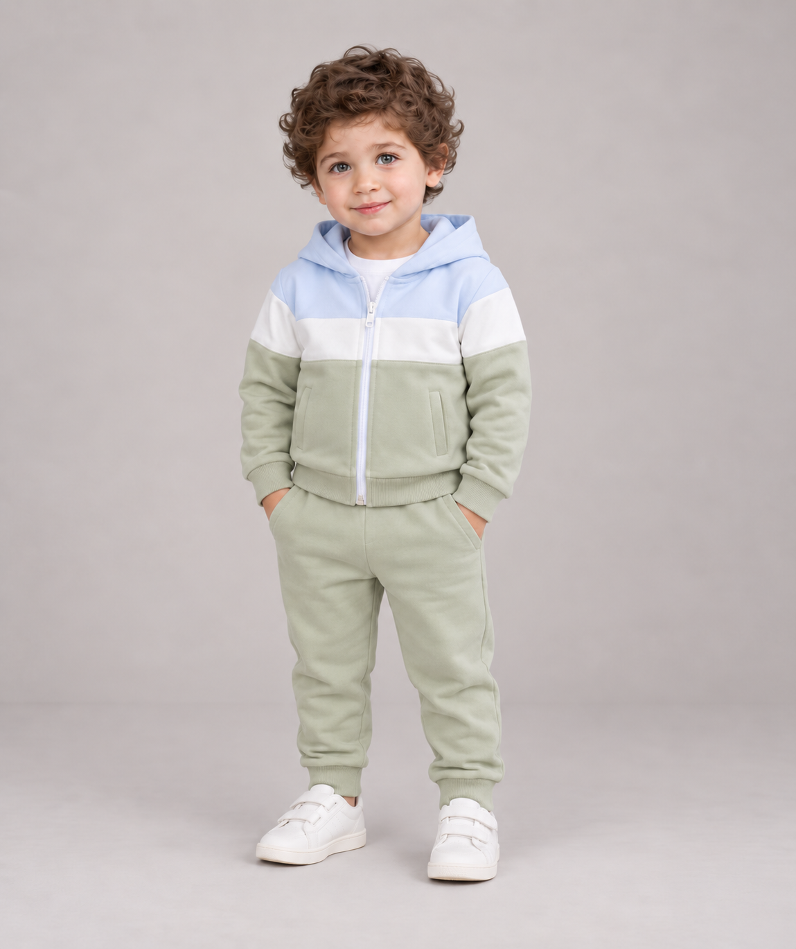 AW26 Deolinda Boys Sage & Blue Track Suit