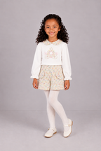 AW26 Chic by Deolinda Girls Multi Coloured Tweed Carriage Short Set