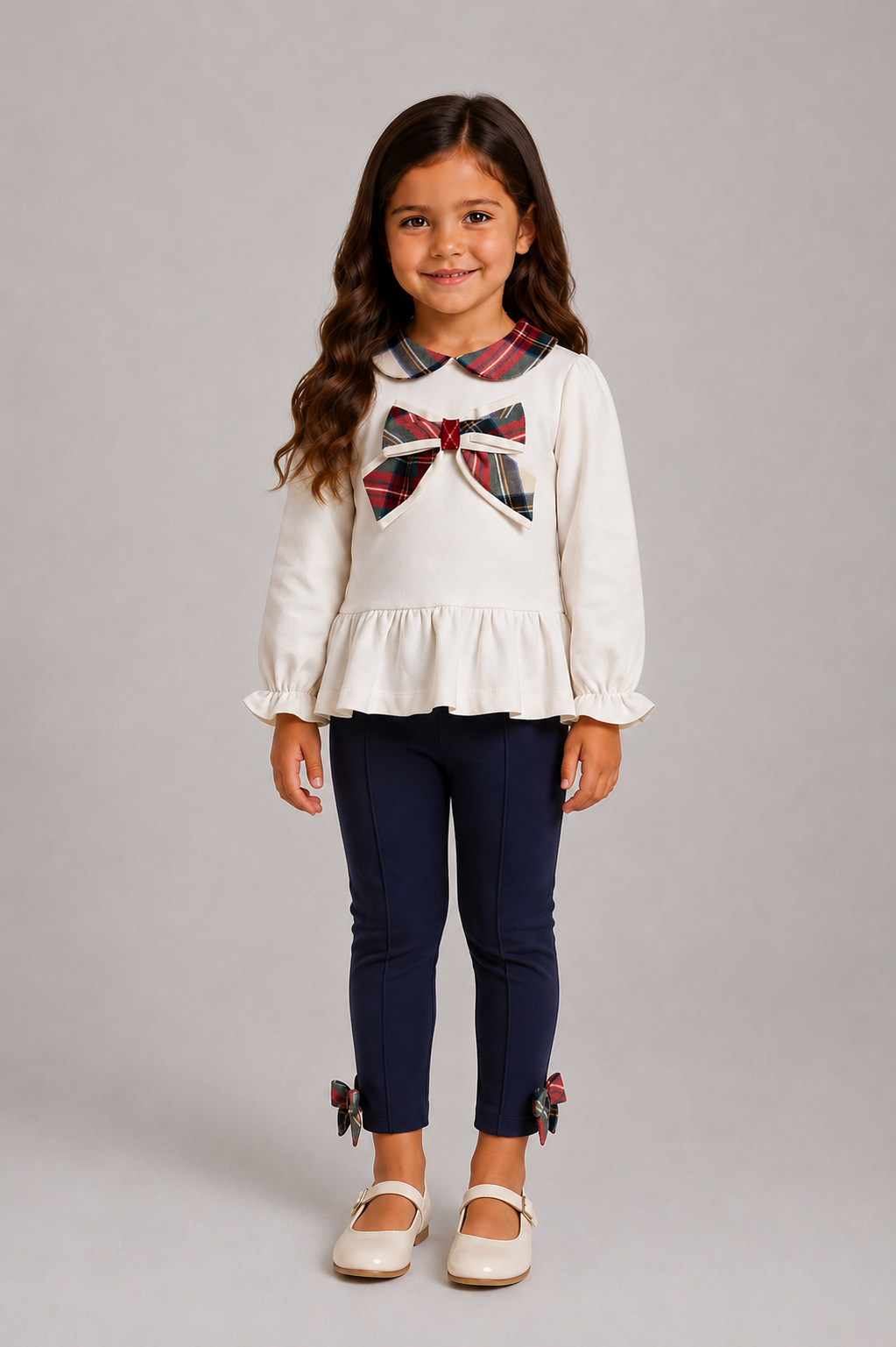 Pre Order AW26 Deolinda Girls Tartan Legging Set