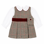AW26 Deolinda Girls Balmoral Pinafore Two-Piece Dress Set