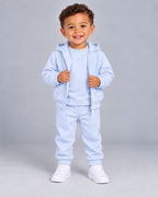 AW26 Pastels & Co Boys Blue Hooded Zip Track Suit 3 Piece Set - Barra
