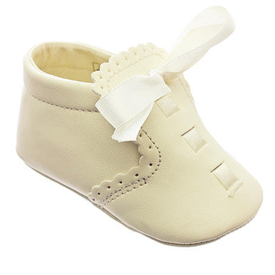 Sevva Baby Girls Leather Satin Bow Shoe 4 COLOURS - Elliot