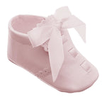 Sevva Baby Girls Leather Satin Bow Shoe 4 COLOURS - Elliot