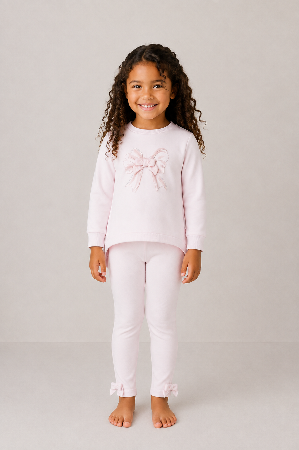 Pre Order Pastels & Co Girls Lainey Pink Leggings Set