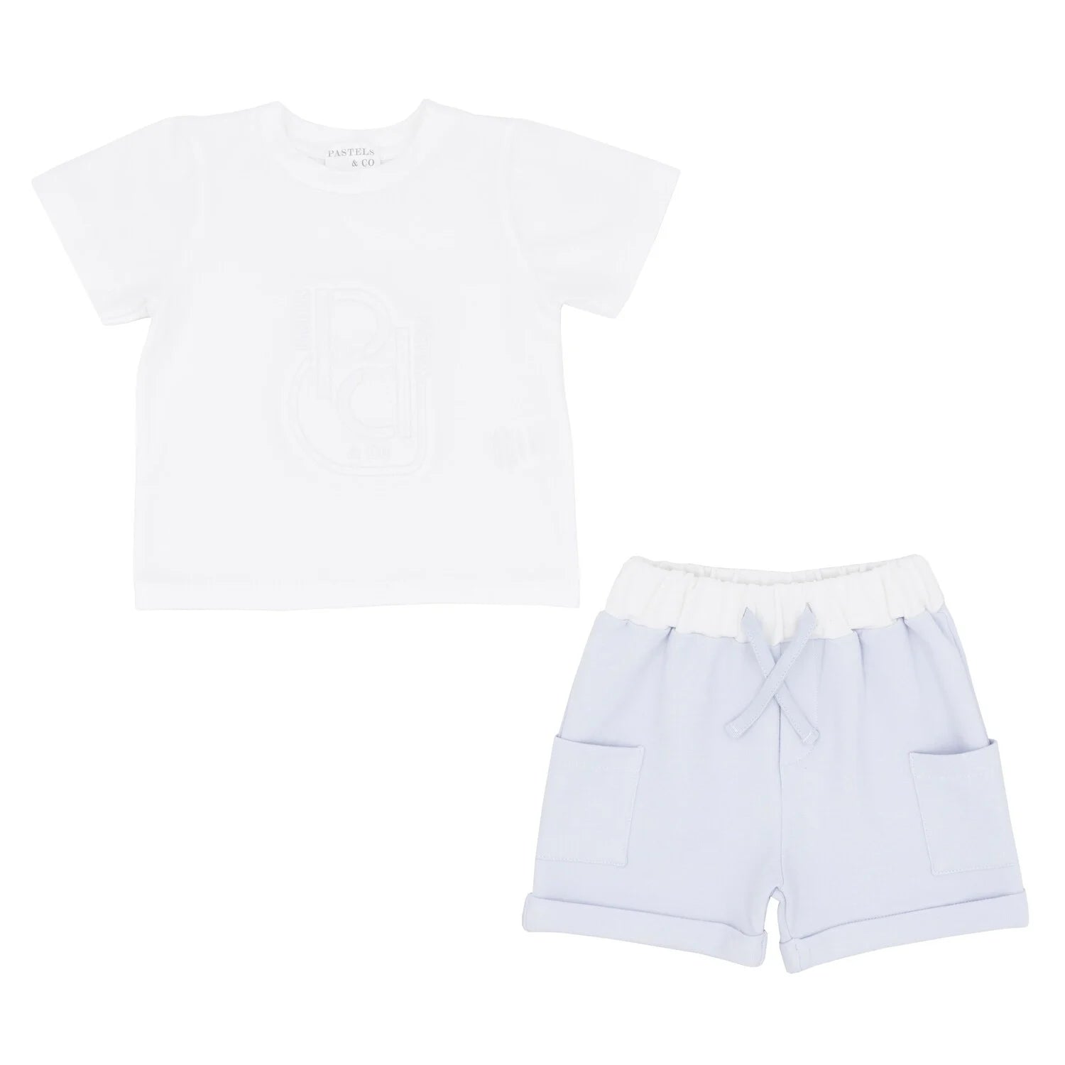 Pastels & Co Boys Blue T-Shirt and Shorts Set Heston
