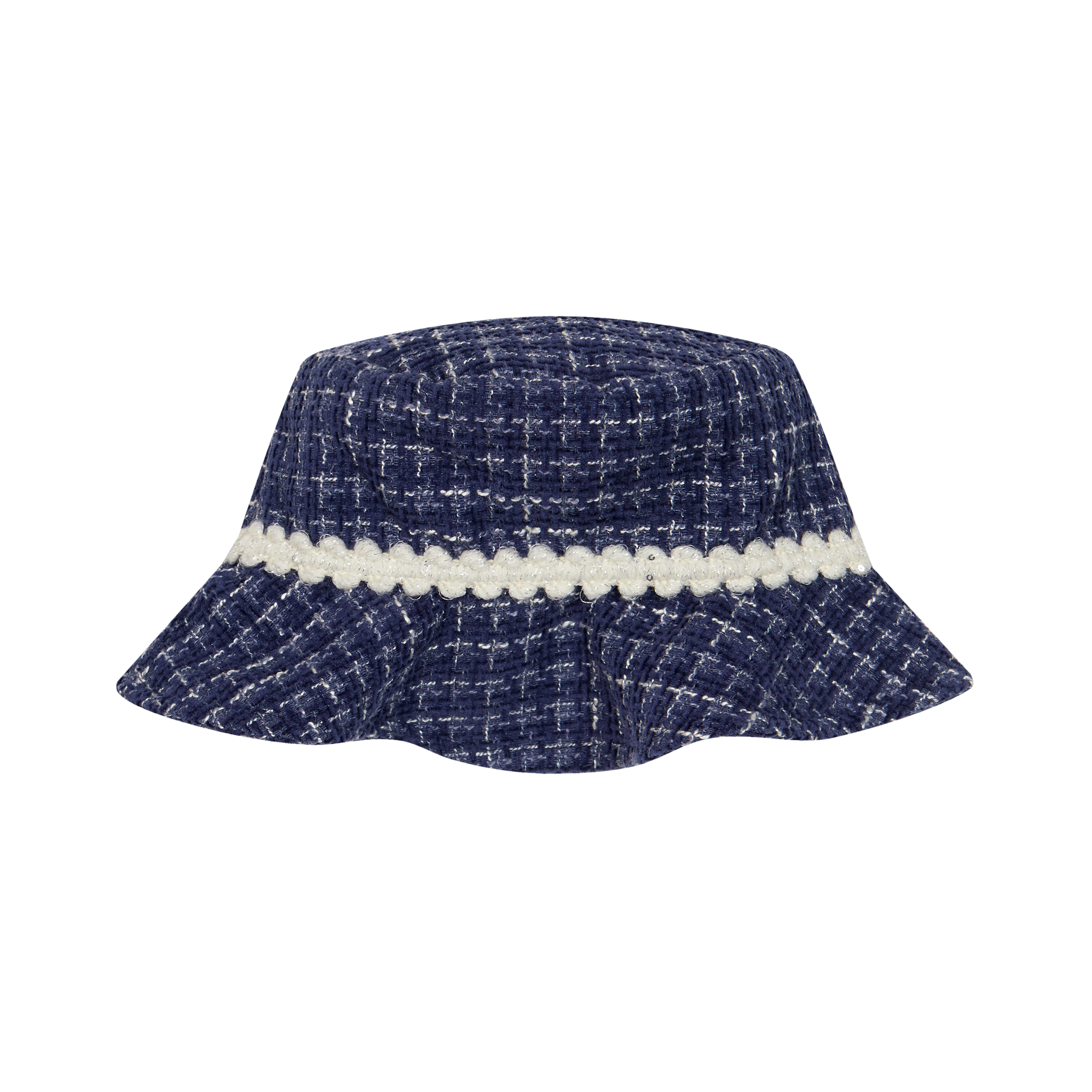 AW26 Deolinda by Chic Navy & Cream Tweed Hat