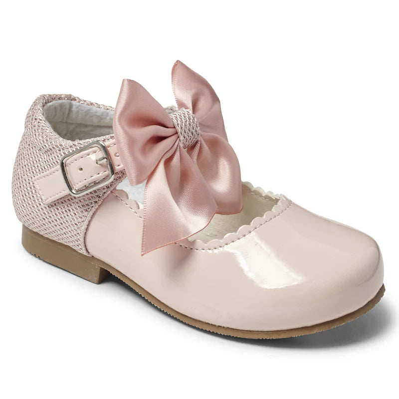 Sevva Girls Patent Leather Glitter Bow Mary Jane 7 COLOURS - Kristy