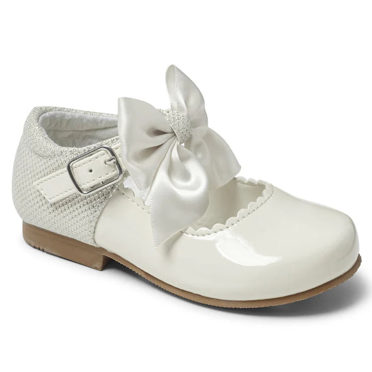 Sevva Girls Patent Leather Glitter Bow Mary Jane 7 COLOURS - Kristy