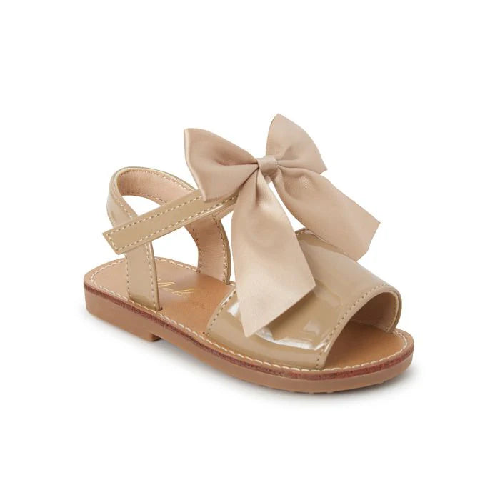 Sevva Girls Patent Detachable Bow Sandal 3 COLOURS - Martina