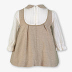 AW25 Miranda Baby Girls Cream and Beige Dress
