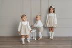 AW25 Miranda Baby Girls Cream and Beige Dress