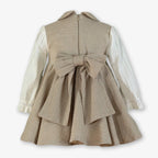 AW25 Miranda Girls Cream and Beige Dress