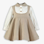 AW25 Miranda Girls Cream and Beige Dress