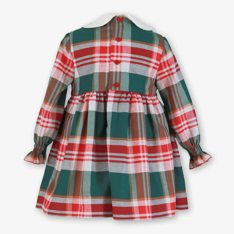 AW26 Miranda Girls Plaid Green Dress
