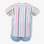 SS26 Miranda Baby Boys Striped Short and Shirt Set