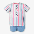 SS26 Miranda Baby Boys Striped Short and Shirt Set
