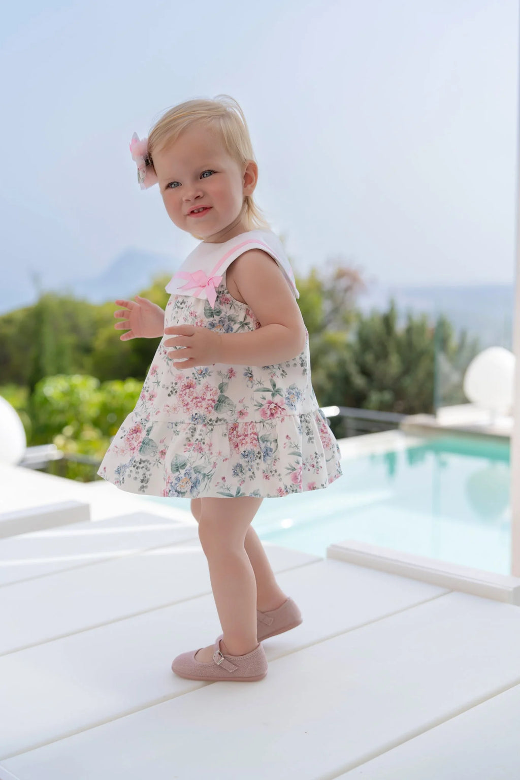 PRE ORDER SS26 Miranda Baby Girls Floral Print Dress