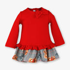 AW26 Miranda Baby Girls Red Teddy Bear Dress