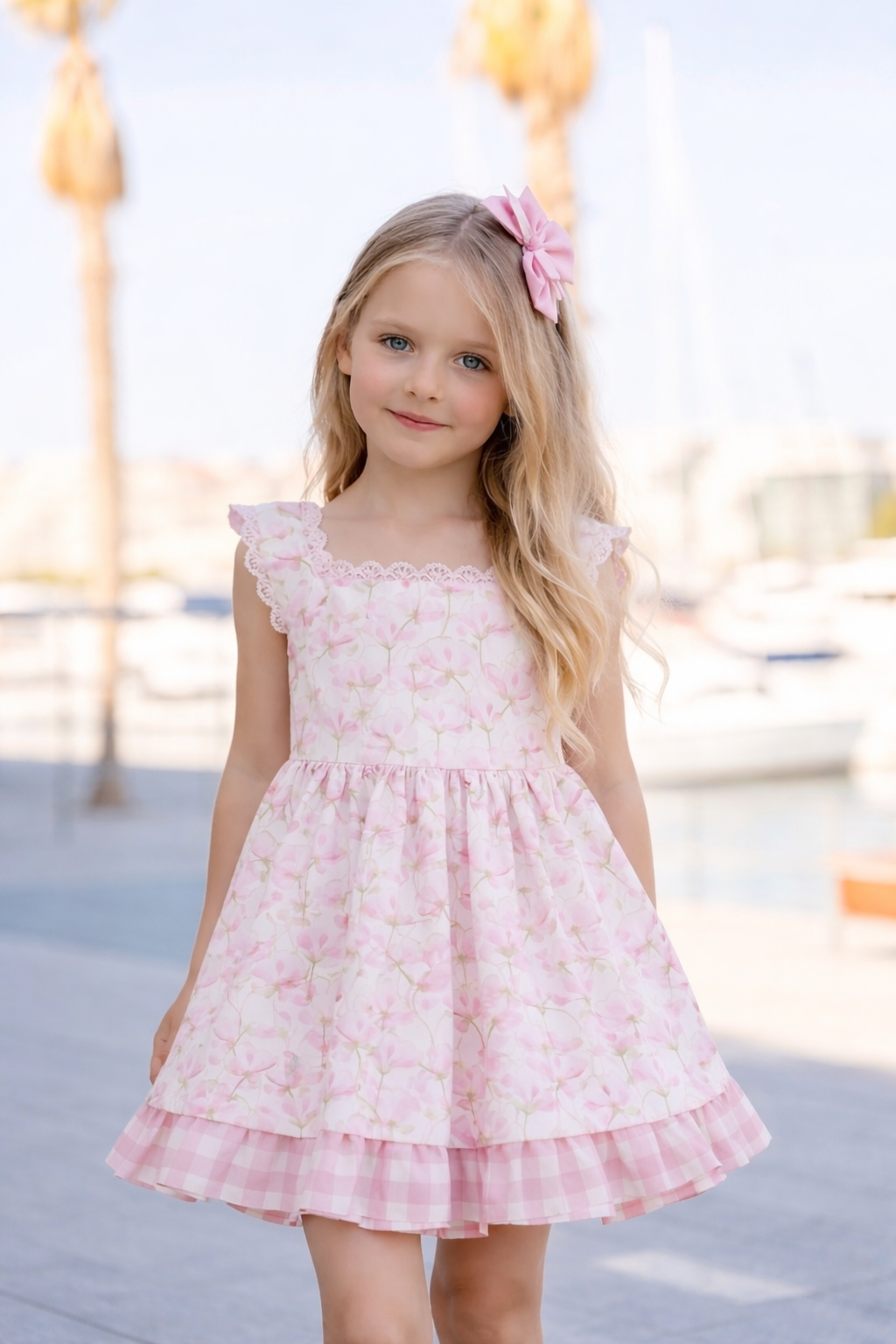 SS26 Miranda Girls Pink Floral Dress