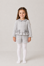 Pre Order Pastels & Co Girls Charcoal Chevron Kacey Short Set