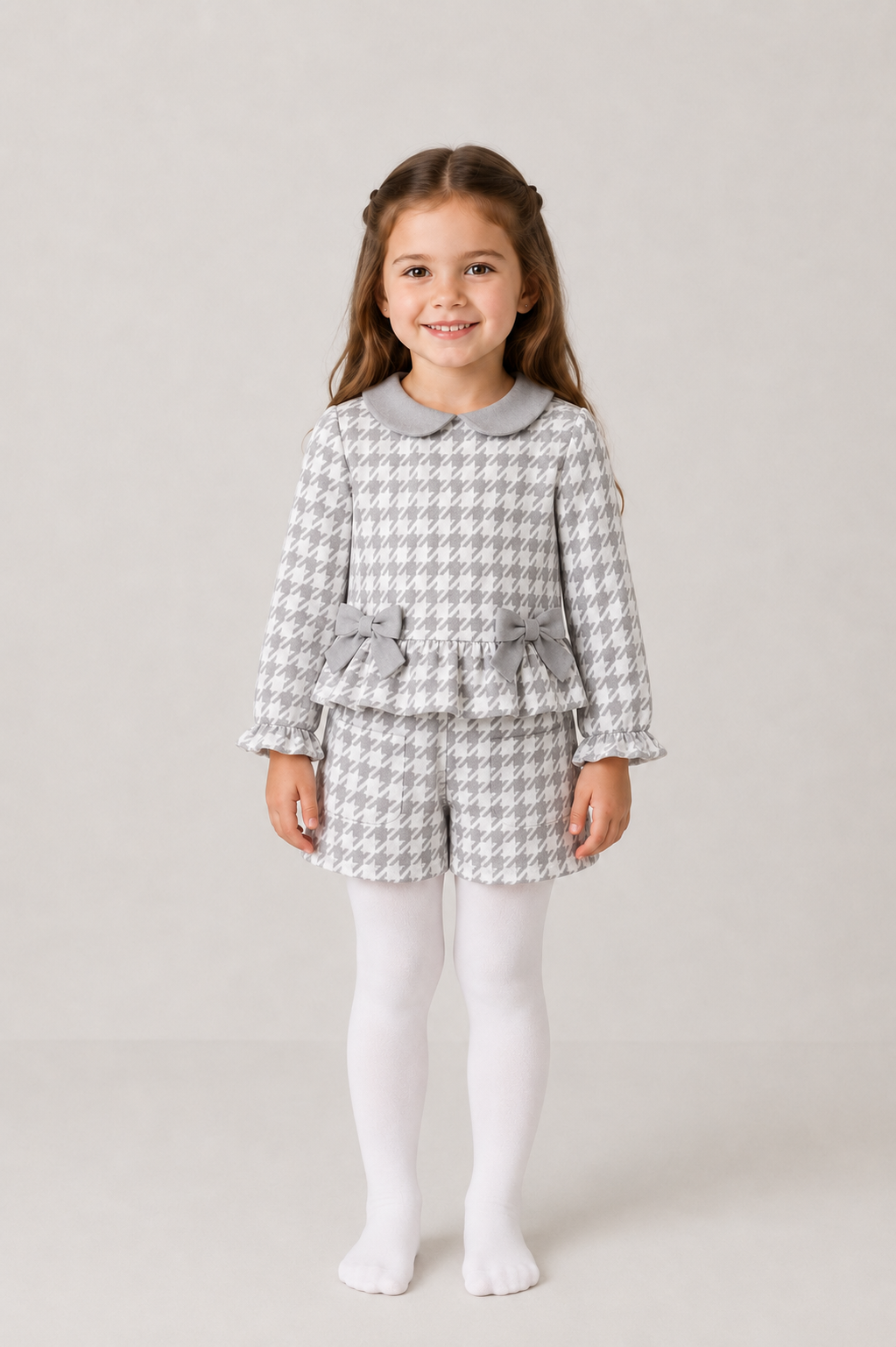 Pre Order Pastels & Co Girls Charcoal Chevron Kacey Short Set