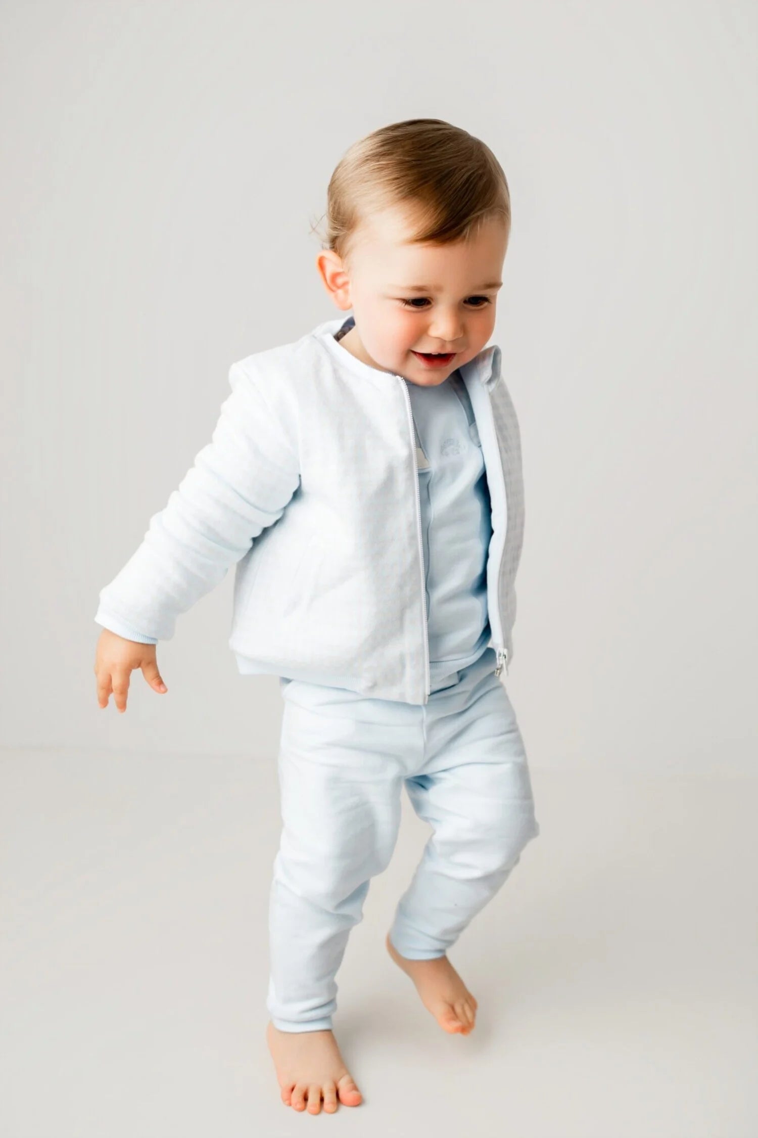 Pastels & Co AW25 Boys Blue Armstrong Check Jacket