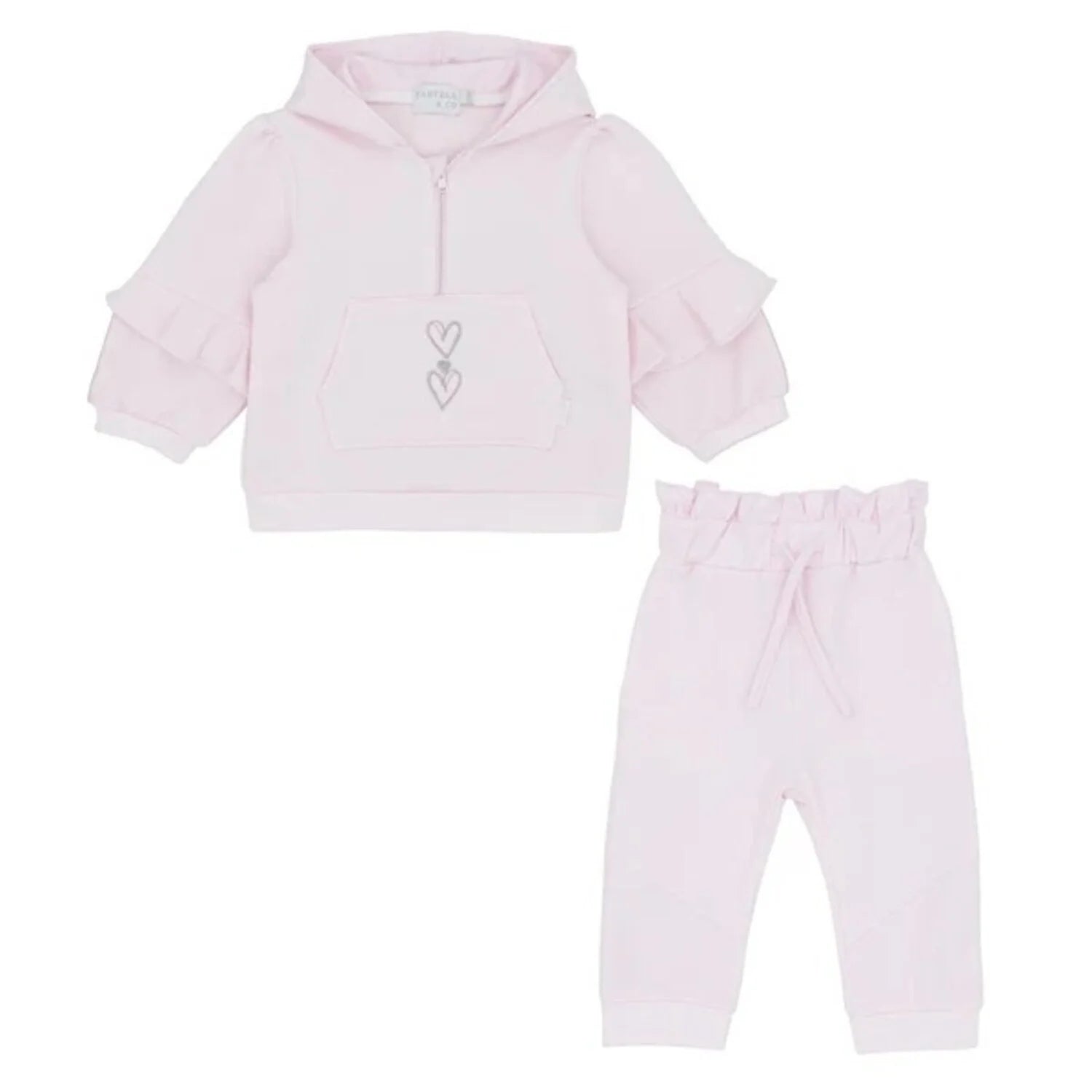 AW25 Pastels & Co Girls Kirsty Pink Hooded Sweatshirt & Jogger