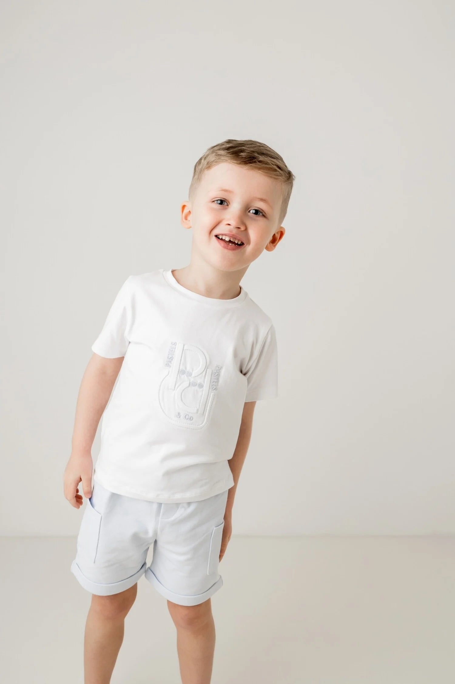 Pastels & Co Boys Blue T-Shirt and Shorts Set Heston
