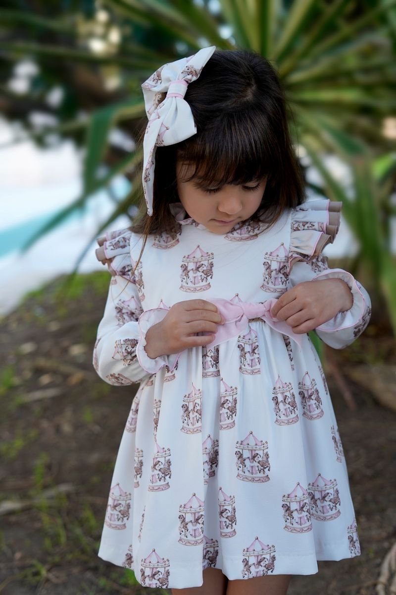 AW25 Babine Girls Pink Carousel Dress