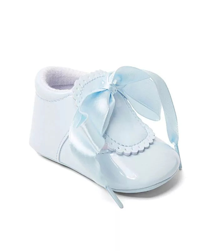 Sevva Baby Girls Patent Satin Bow Shoe 3 COLOURS - Rosie