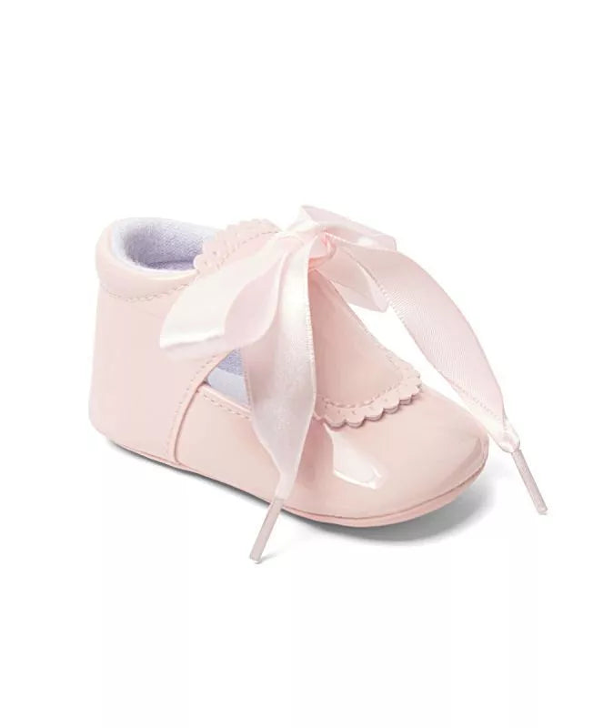 Sevva Baby Girls Patent Satin Bow Shoe 3 COLOURS - Rosie