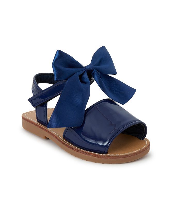 Sevva Girls Patent Detachable Bow Sandal 3 COLOURS - Martina