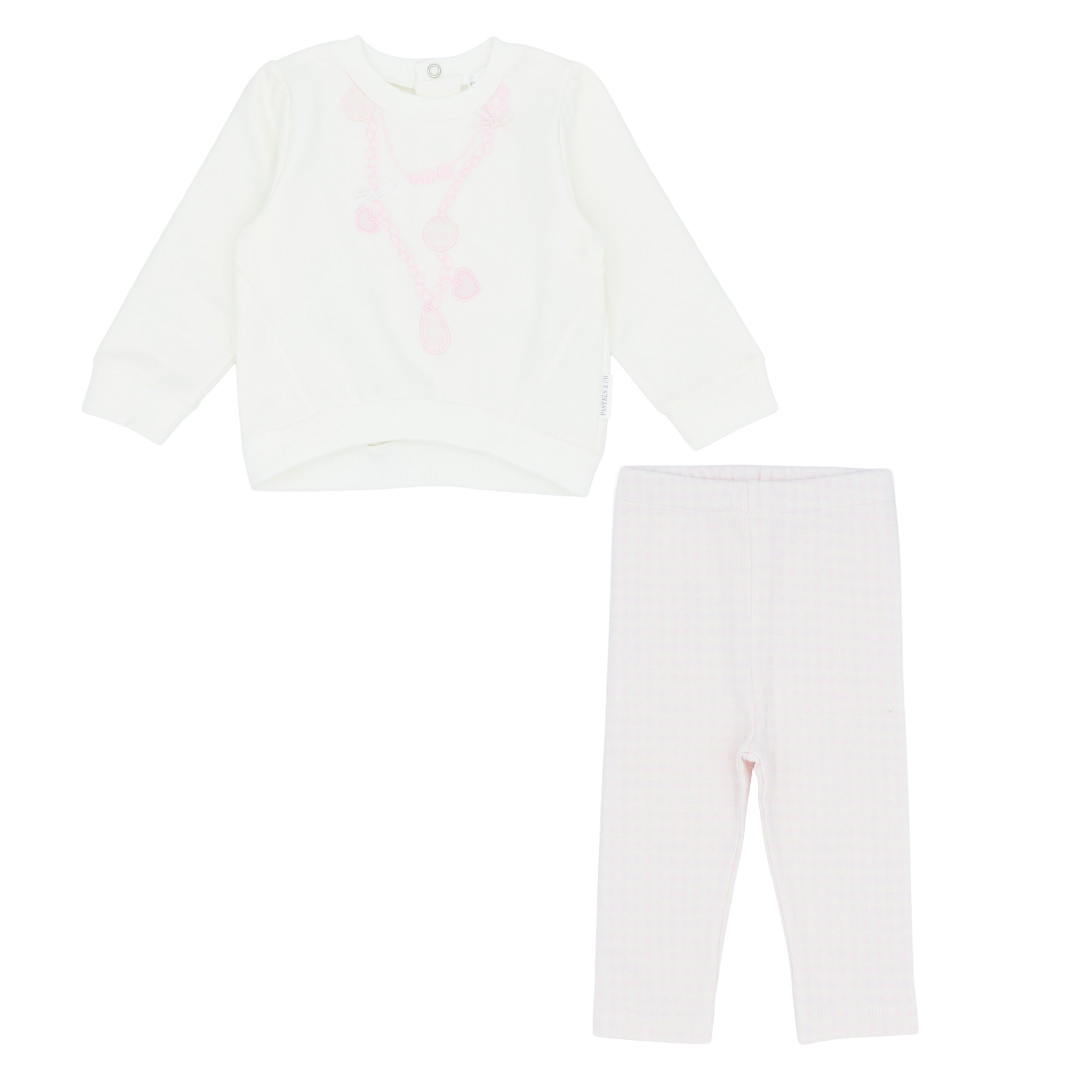AW25 Pastels & Co Girls Connie Pink Jumper & Legging Set