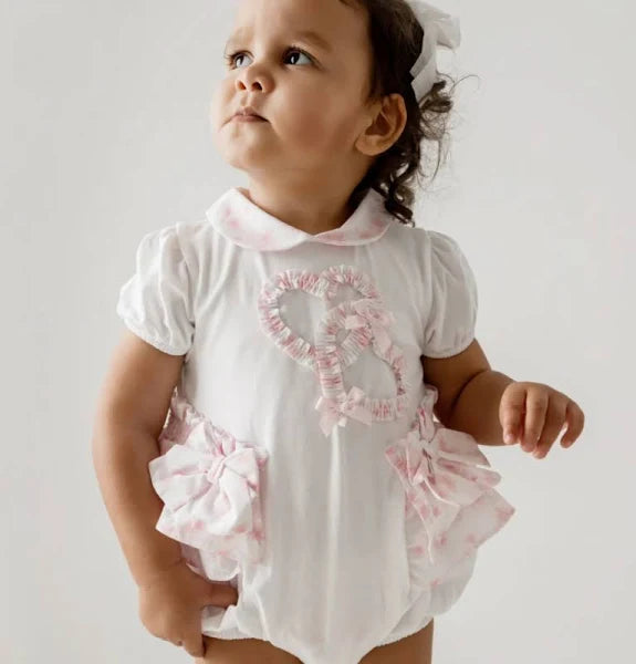 Pastels & Co Baby Girls Heart Lily Romper 202B