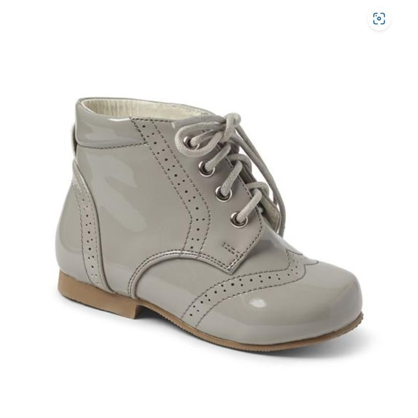 Sevva Patent Leather Brogue Ankle Boot (Multiple Colours) - Quinn