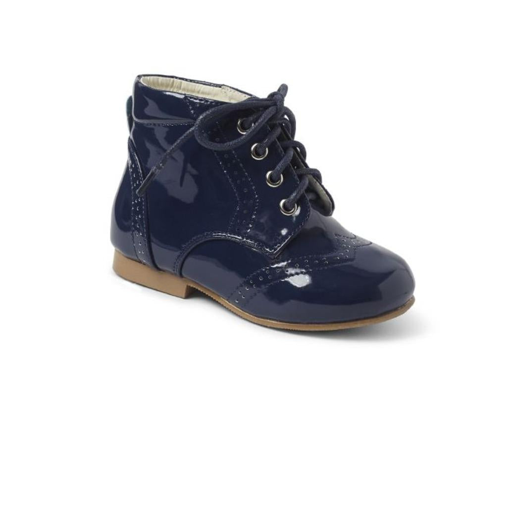 Sevva Patent Leather Brogue Ankle Boot (Multiple Colours) - Quinn
