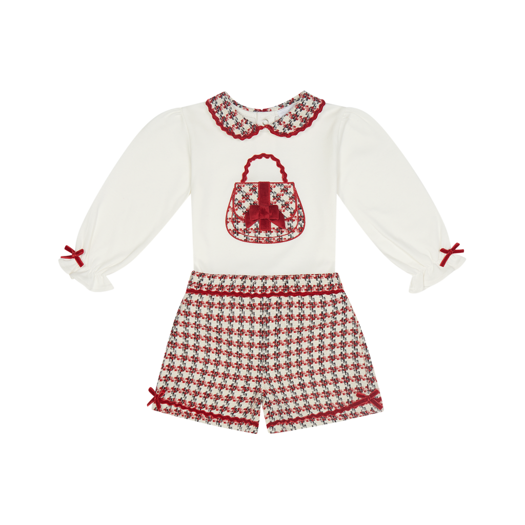 AW26 Chic by Deolinda Ivory & Red Handbag Two-Piece Set