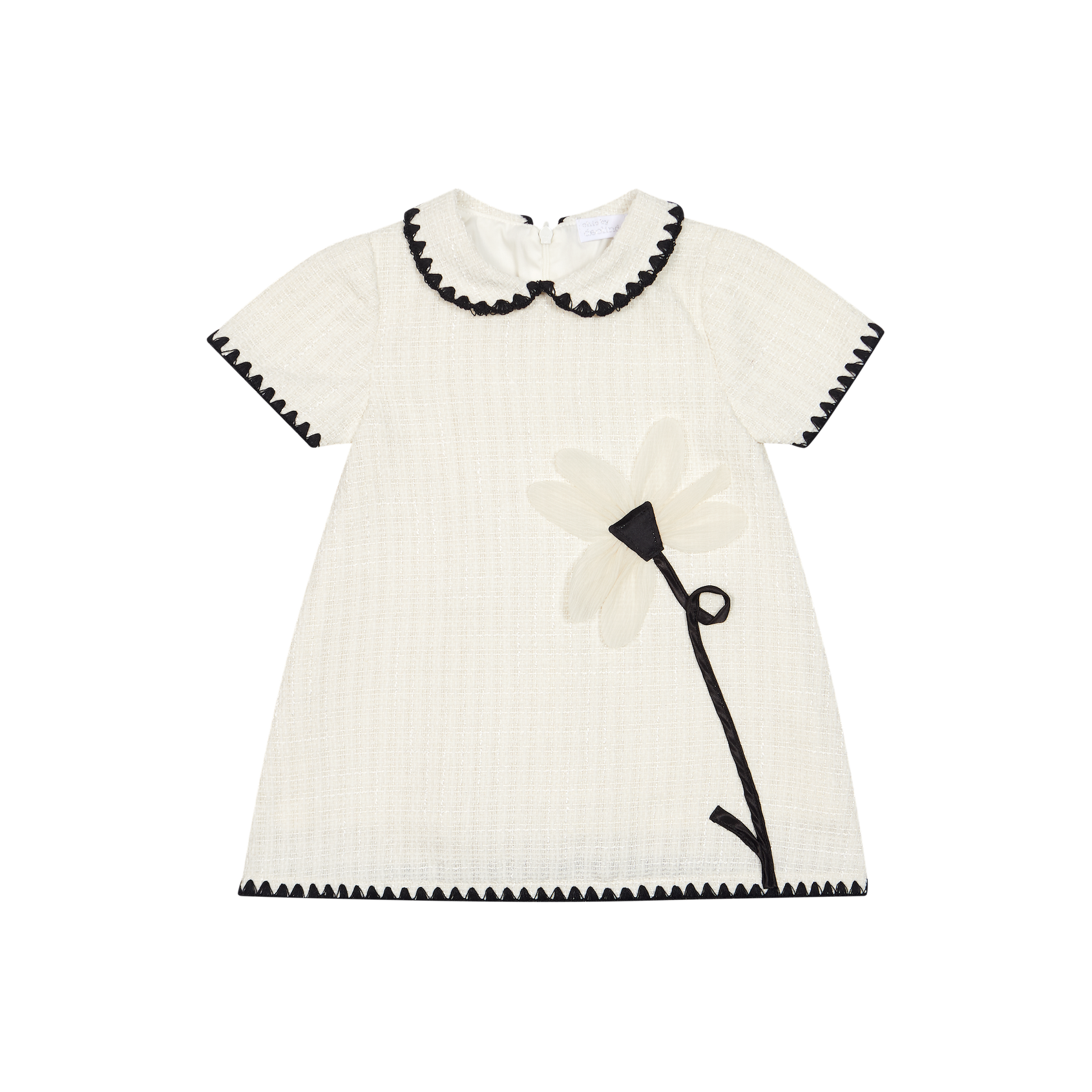 AW26 Deolinda by Chic Cream & Black Floral Design Dress